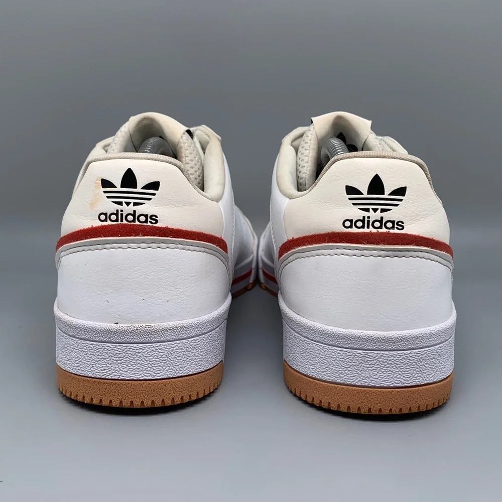Adidas Originals Court Tourino‎ White Red Shoes GX4378 Men’s Sz 10.5